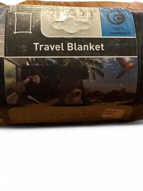 Cocoon Coolmax Travel Blanket - Black 70"X55" NWT Factory Sealed